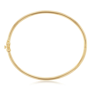 Plain Hinge Bangle in 9ct Yellow Gold