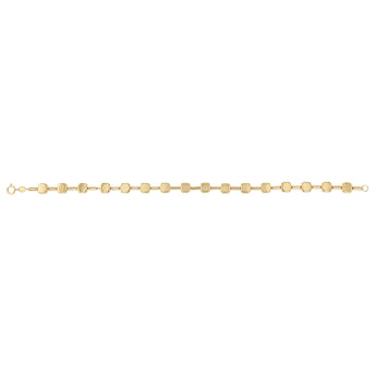 Box Style Fancy 19cm Bracelet in 9ct Yellow Gold