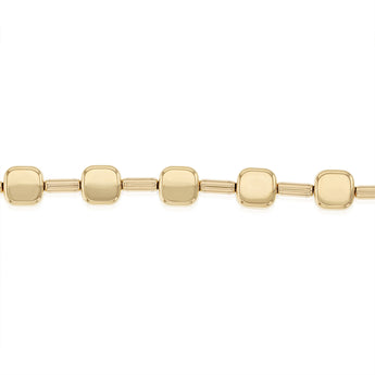 Box Style Fancy 19cm Bracelet in 9ct Yellow Gold