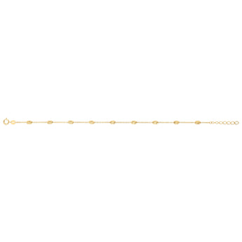 Satellite Oval Adjustable 19cm Bracelet in 9ct Yellow Gold