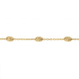 Satellite Oval Adjustable 19cm Bracelet in 9ct Yellow Gold