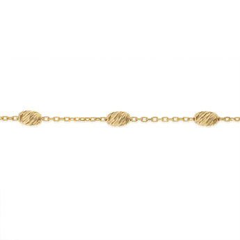 Satellite Oval Adjustable 19cm Bracelet in 9ct Yellow Gold