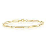 Paperclip 19cm Bracelet in 9ct Yellow Gold