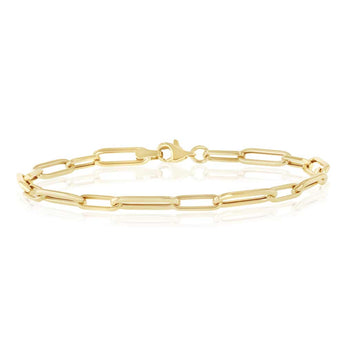 Paperclip 19cm Bracelet in 9ct Yellow Gold