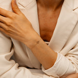 Heart Station 19cm Bracelet in 9ct Yellow Gold