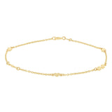 Mini Heart 19cm Bracelet in 9ct Yellow Gold