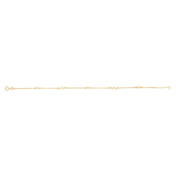 Mini Heart 19cm Bracelet in 9ct Yellow Gold