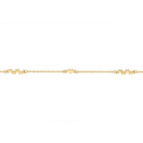Mini Heart 19cm Bracelet in 9ct Yellow Gold