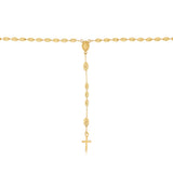 Rosary Cross 50cm Necklace in 9ct Yellow Gold
