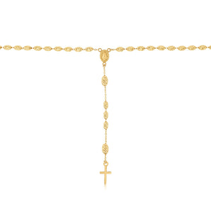 Rosary Cross 50cm Necklace in 9ct Yellow Gold