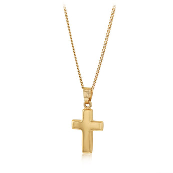 Textured Cross Pendant in 9ct Yellow Gold