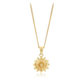 Floral Sun Pendant in 9ct Yellow Gold