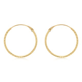 Dicut 18mm Sleeper Earrings in 9ct Yellow Gold