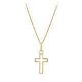 Cross Cutout Pendant in 9ct Yellow Gold