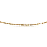 30 Gauge Hollow Dicut Figarope 45cm Chain in 9ct Yellow Gold
