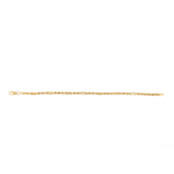 50 Gauge Hollow Dicut Figarope 18cm Bracelet in 9ct Yellow Gold