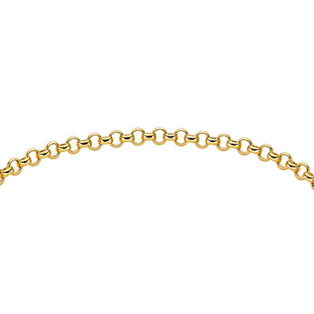 Padlock Hollow Belcher 18cm Bracelet in 9ct Yellow Gold