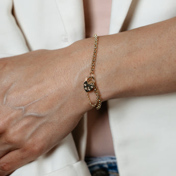 Padlock Hollow Belcher 18cm Bracelet in 9ct Yellow Gold