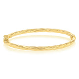 9ct Yellow Gold Twisted Baby Bangle