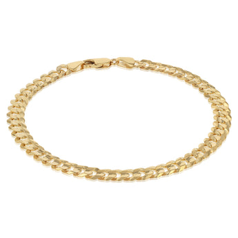 Flat Curb 21cm Bracelet in 9ct Yellow Gold