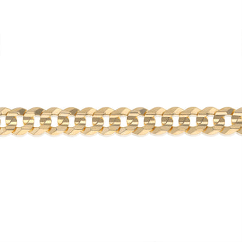 Flat Curb 21cm Bracelet in 9ct Yellow Gold