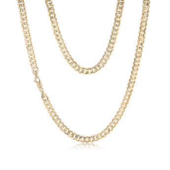 Flat Curb 50cm Chain in 9ct Yellow Gold