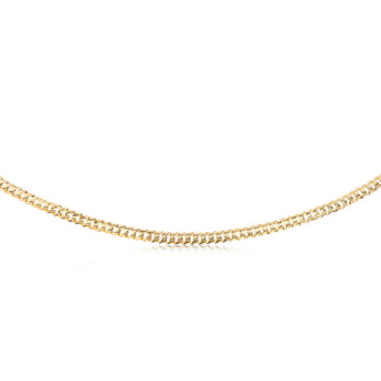 Flat Curb 50cm Chain in 9ct Yellow Gold