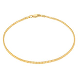 9ct Yellow Gold Snake Chain 19cm Bracelet