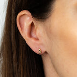 9ct Yellow Gold Initial 'J' Puffed Stud Earrings