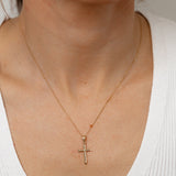 9ct Yellow Gold Plain Cross Pendant