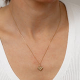 9ct Yellow Gold Heart Dicut Pendant