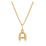 9ct Yellow Gold Initial 'A' Puffed Pendant