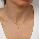 9ct Yellow Gold Initial 'A' Puffed Pendant