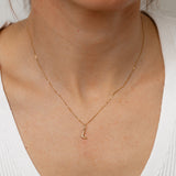 9ct Yellow Gold Initial 'L' Puffed Pendant