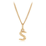 9ct Yellow Gold Initial 'S' Puffed Pendant