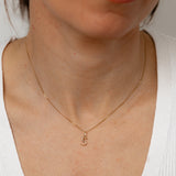 9ct Yellow Gold Initial 'S' Puffed Pendant