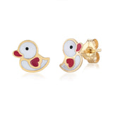 9ct Yellow Gold Duck Stud Earrings