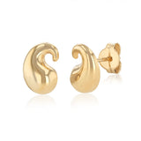 9ct Yellow Gold Fancy Teardrop Stud Earrings