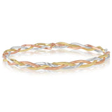 9ct Two-Tone Gold Braided Bangle