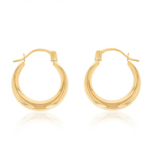 9ct Yellow Gold Creole Hoop Earrings