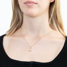 Load image into Gallery viewer, 9ct Yellow Gold Diamond + Pearl Pendant