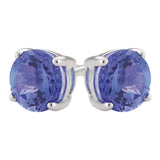 9ct White Gold Tanzanite 5mm Stud Earrings