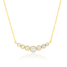 Load image into Gallery viewer, 9ct Yellow Gold 43cm Zirconia Graduated Necklet