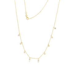 Load image into Gallery viewer, 9ct Yellow Gold Cubic Zirconia Droplet 45cm Chain