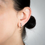 9ct Yellow Gold Cubic Zirconia Fancy Hoop Earrings