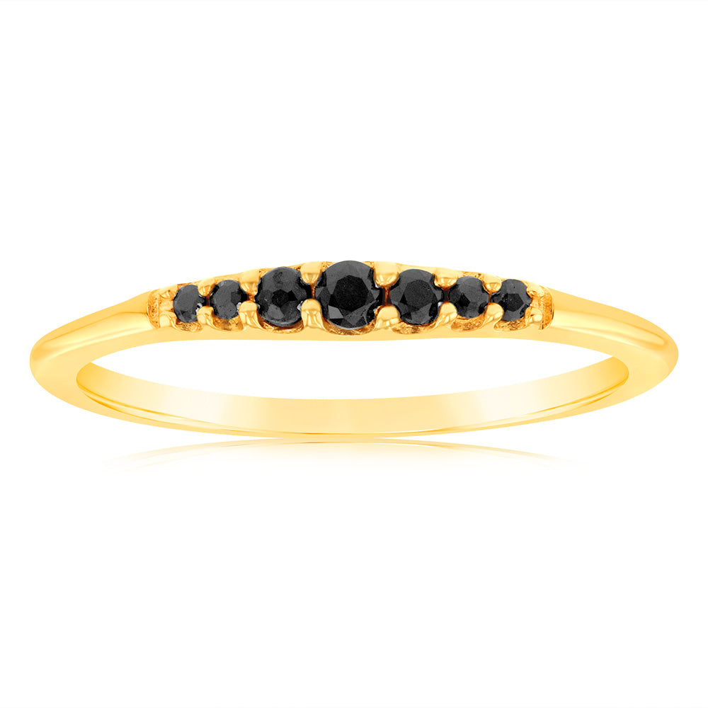 9ct Yellow Gold Graduating Natural Sapphire Ring – Shiels Jewellers