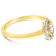 Load image into Gallery viewer, 9ct Yellow Gold Cubic Zirconia Marquise Ring