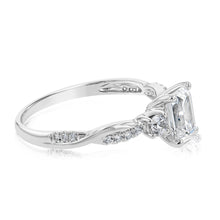Load image into Gallery viewer, 9ct White Gold Fancy Cubic Zirconia Ring