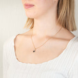 9ct Yellow Gold Diamond And Sapphire Slider Pendant