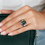 7.5 Carat Mystic Quartz & White Topaz Ring in Sterling Silver